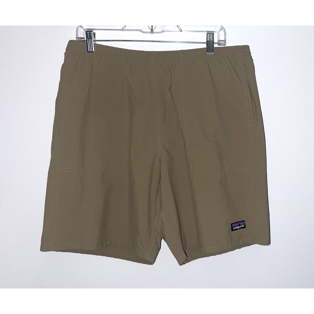 Patagonia Unlined Baggies 8" Inseam Tan Size Large Men Patagonia Unlined Baggies